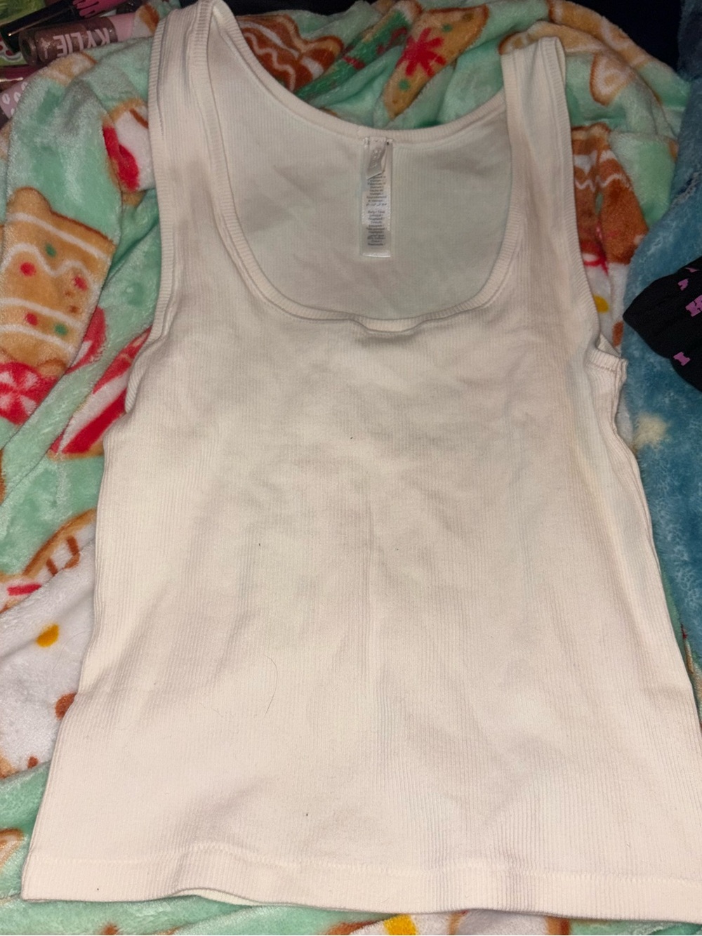 white skims tank top